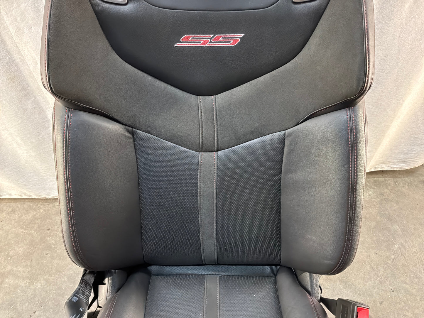 2017 Chevy SS Sedan RH Passenger Front Seat Black Leather Alcantara Suede OEM