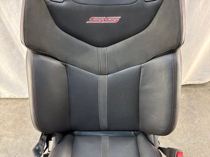 2017 Chevy SS Sedan RH Passenger Front Seat Black Leather Alcantara Suede OEM
