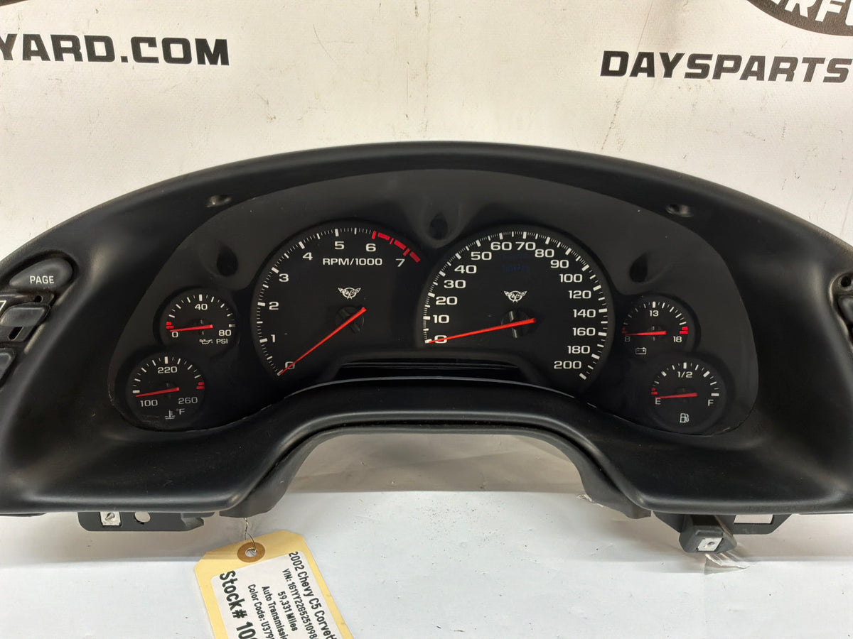 2002 Chevy C5 Corvette Instrument Panel Gauge Cluster Speedometer OEM 59K
