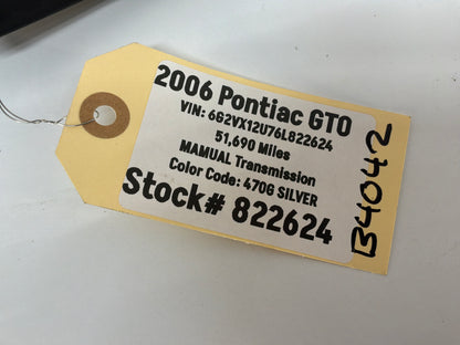 2006 Pontiac GTO LH Driver Exterior B Pillar Window Trim Applique Cover OEM
