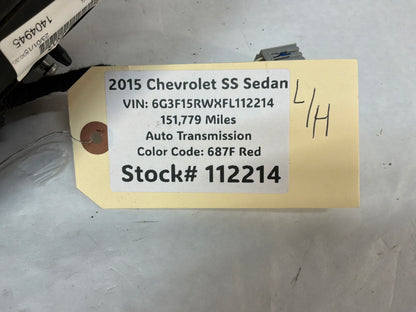 2015 Chevy SS Sedan LH Driver Exterior Out Side Mirror Red OEM