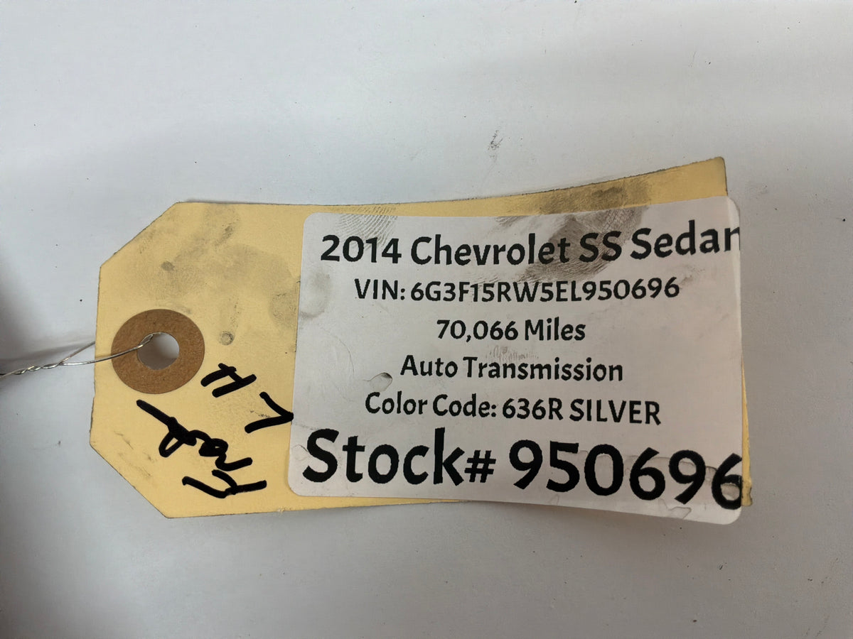 2014 Chevy SS Sedan  Radiator Core Support Splash Shield Air Inlet Baffles OEM