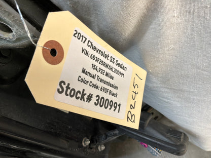 2017 Chevy SS Sedan LH Driver Front Exterior Door Black OEM