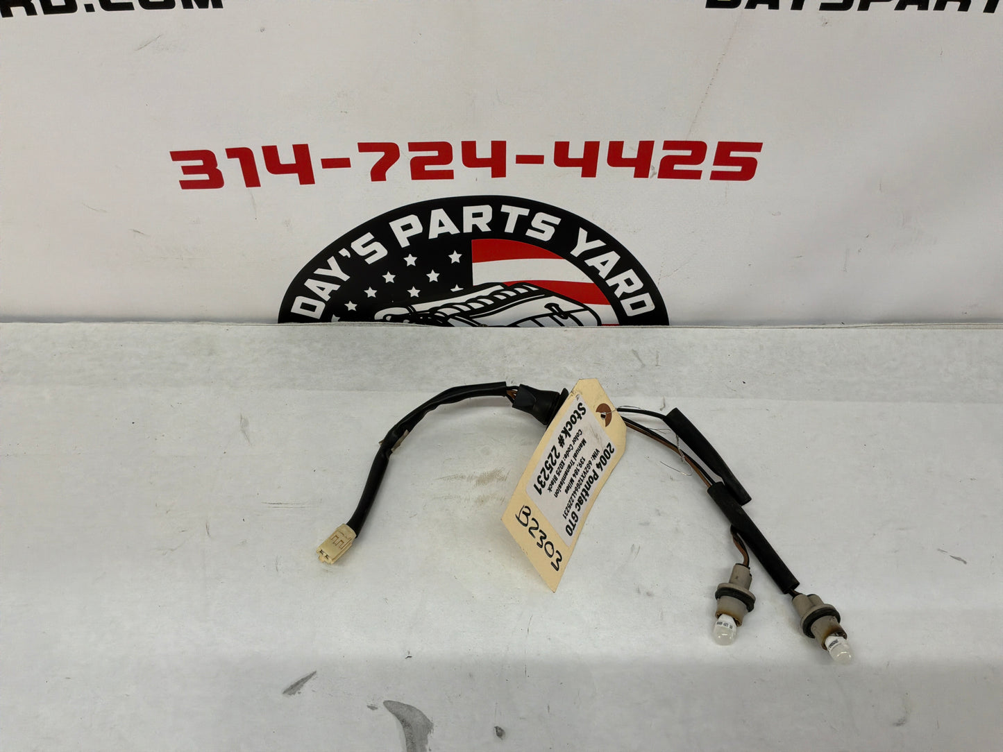2004 Pontiac GTO License Plate Tag Light Wire Wiring Harness OEM