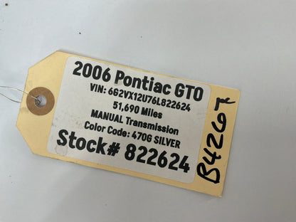 2005 Pontiac GTO Master Cylinder Bracket OEM
