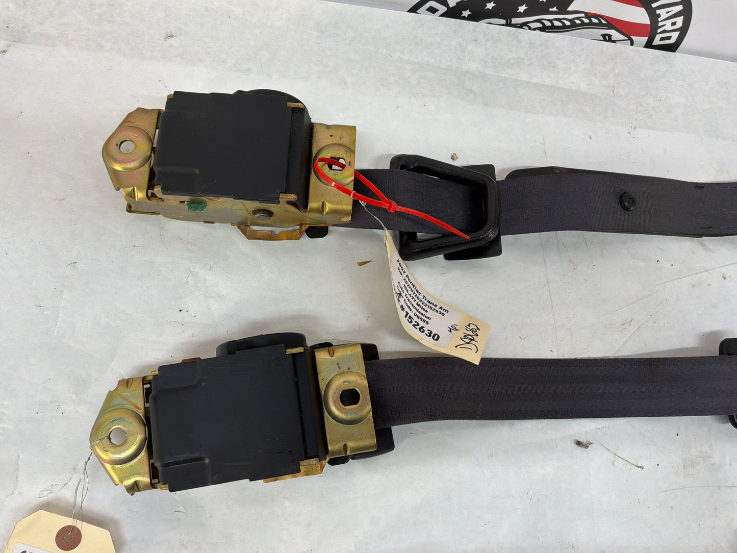2002 Pontiac Trans Am WS6 Front & Rear Seat Belt Seatbelt Buckle Retractors OEM