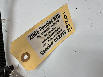 2006 Pontiac GTO Starter Alternator Positive Negative Battery Cable Wire Wiring Harness OEM