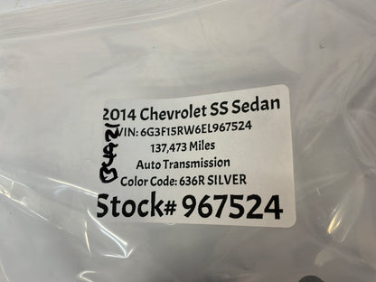 2014 Chevy SS Sedan Exhaust Muffler Hanger Bracket Set OEM