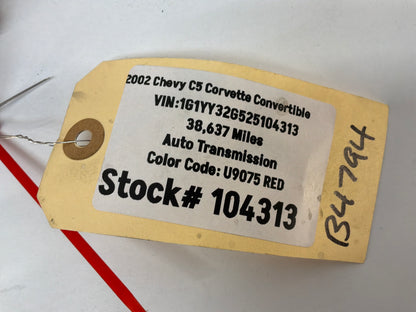 2002 Chevy C5 Corvette Convertible RH Passenger Exterior Door Handle Red OEM