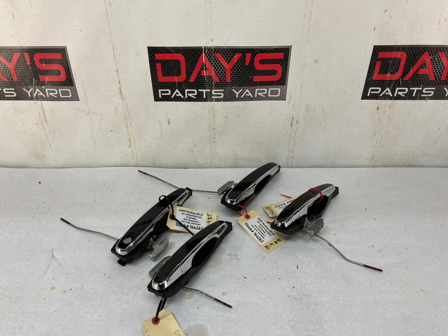 2008 Pontiac G8 GT Exterior Door Handles Set Black OEM