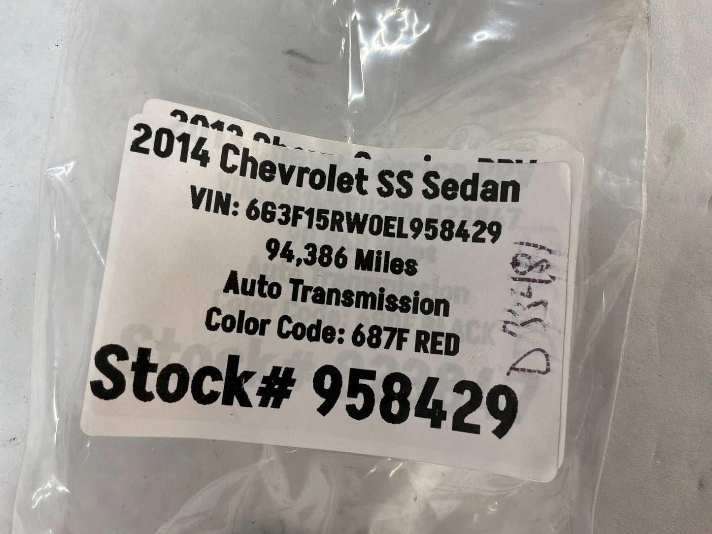 2014 Chevy SS Sedan Bumper Parking Sensor OEM - Day's Parts Yard