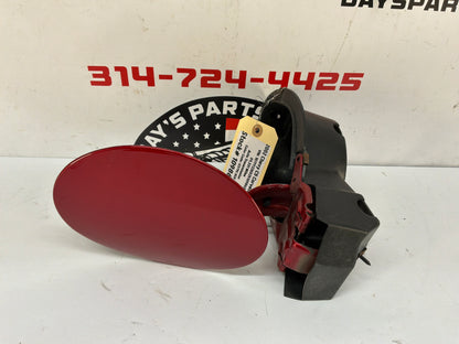2002 Chevy C5 Corvette Complete Fuel Gas Door Lid Cover Assembly Red OEM