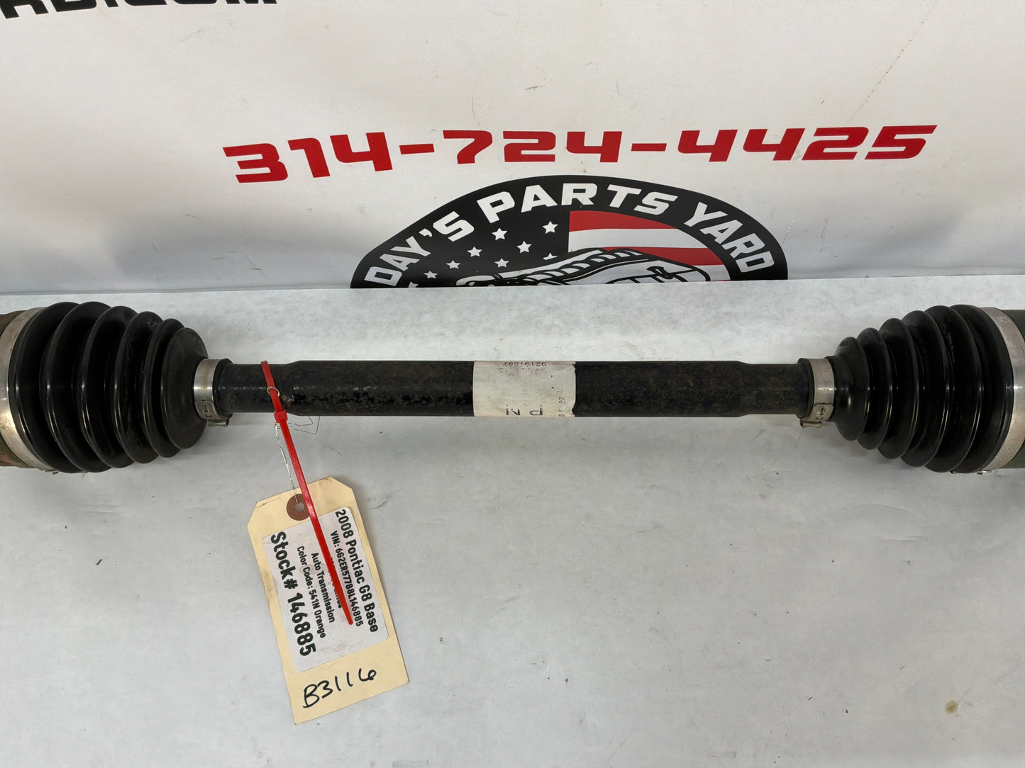 2008 Pontiac G8 Base RH Passenger Rear CV Axle Half Shaft OEM