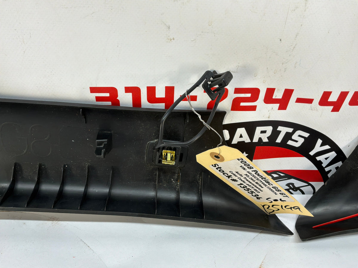 2008 Pontiac G8 GT RH & LH Interior A pillar Windshield Trim Panel OEM