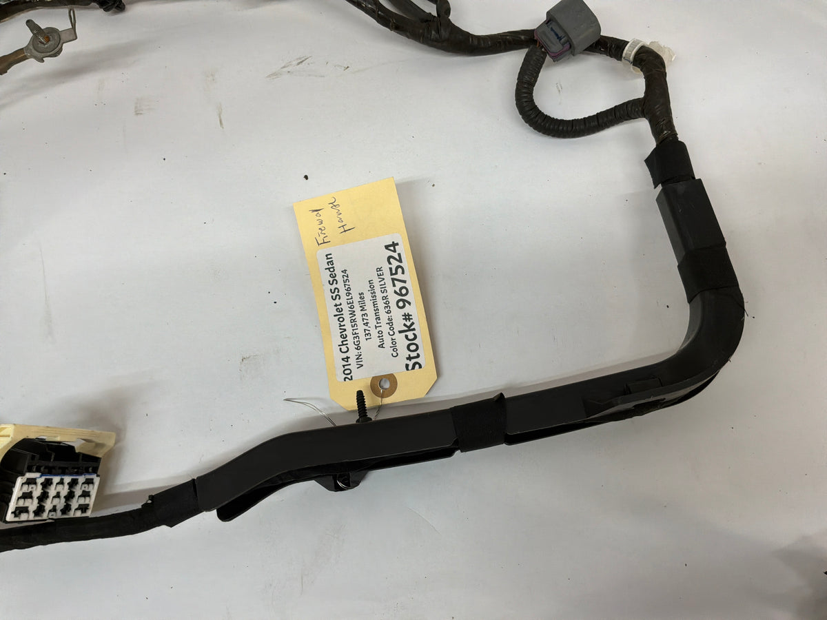 2014 Chevy SS Sedan Fire Wall Engine Bay Front Chassis Wire Wiring Harness OEM