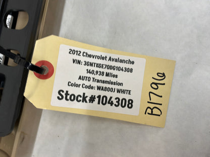 2012 Chevy Avalanche Rear Entertainment TV DVD System OEM
