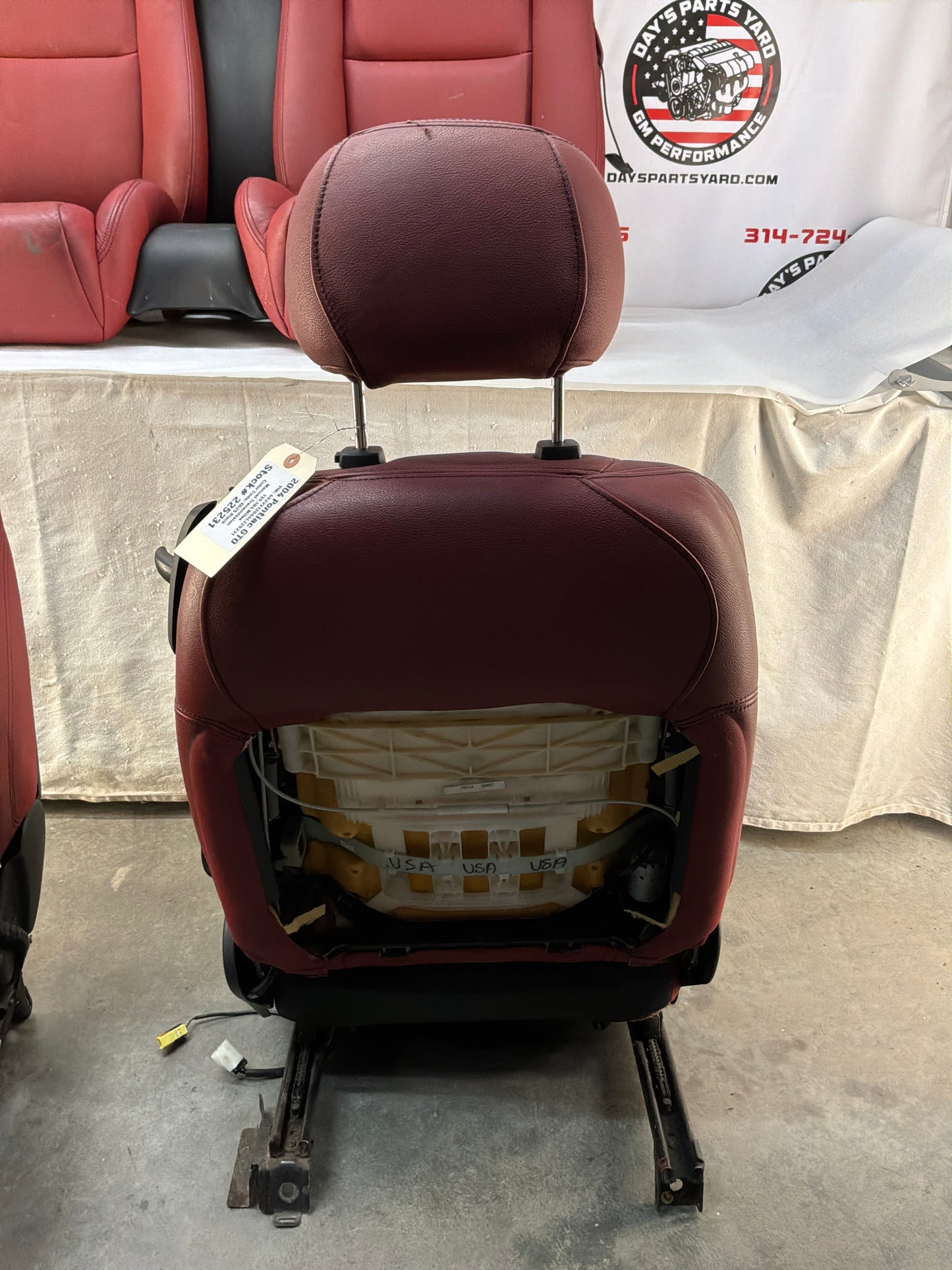 2004 Pontiac GTO Red Leather Seats Fronts and Rears OEM