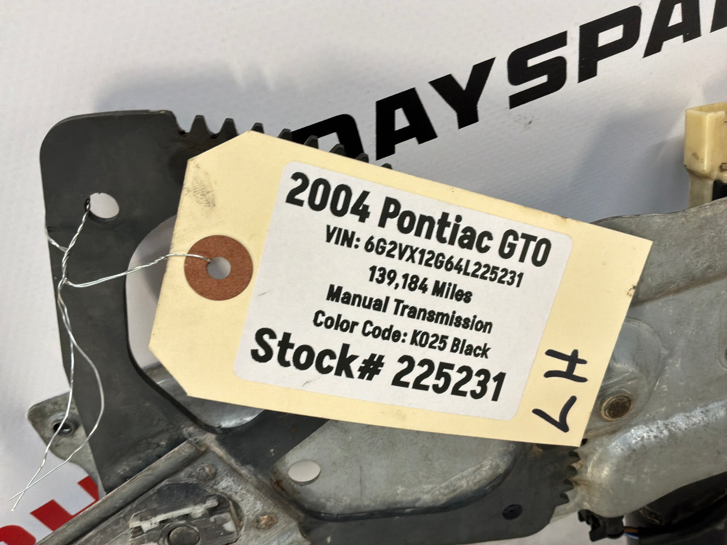 2004 Pontiac GTO LH Driver Front Window Regulator Motor OEM