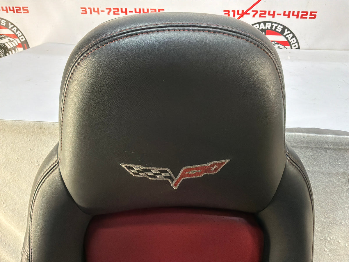 2007 Chevy C6 Corvette Convertible Seats RH & LH Front Seats OEM Red & Black
