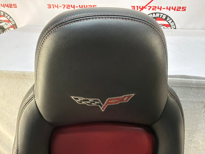 2007 Chevy C6 Corvette Convertible Seats RH & LH Front Seats OEM Red & Black