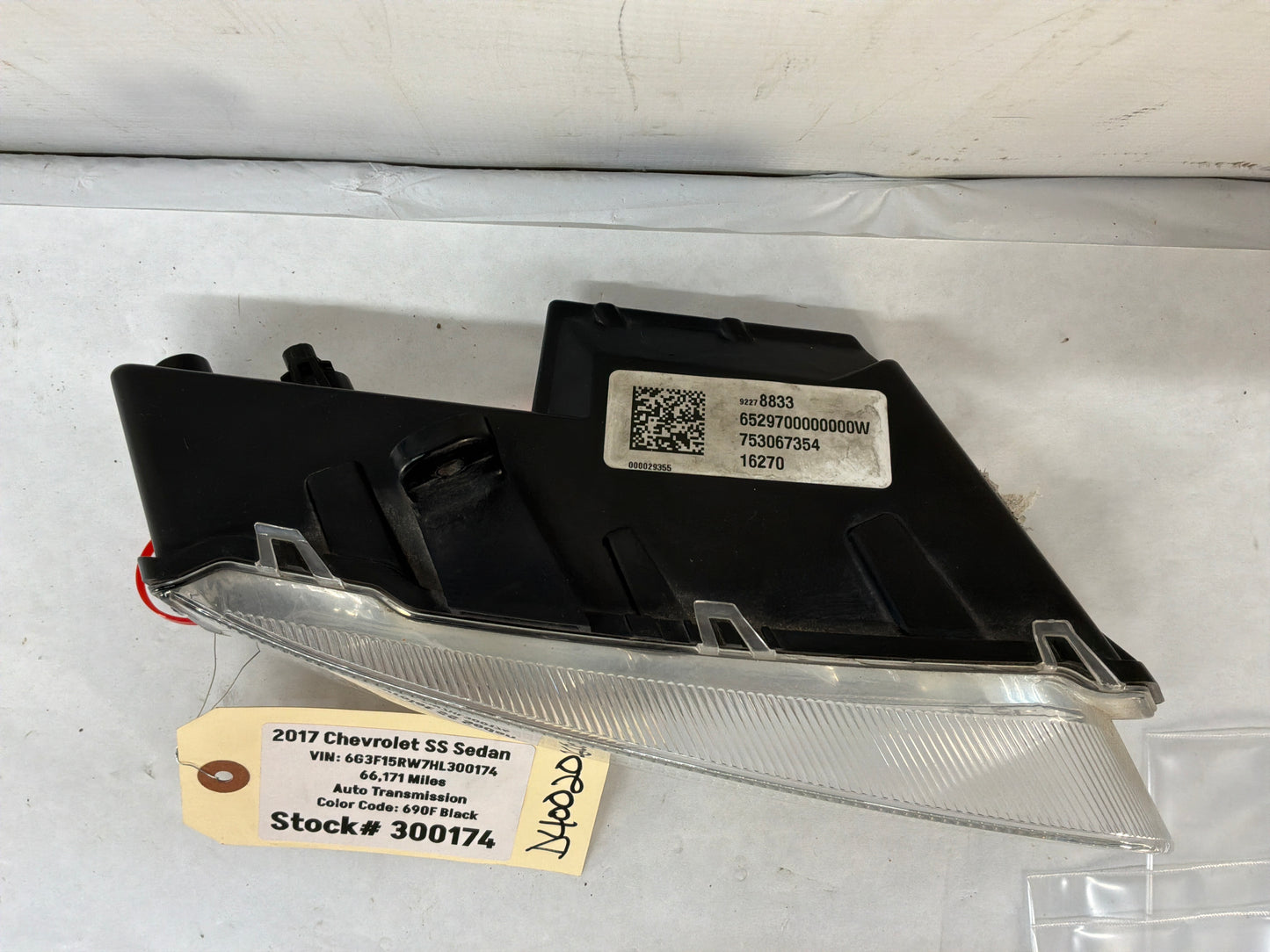 2017 Chevy SS Sedan RH Passenger Front Bumper Daytime Running Fog Light Lamp OEM