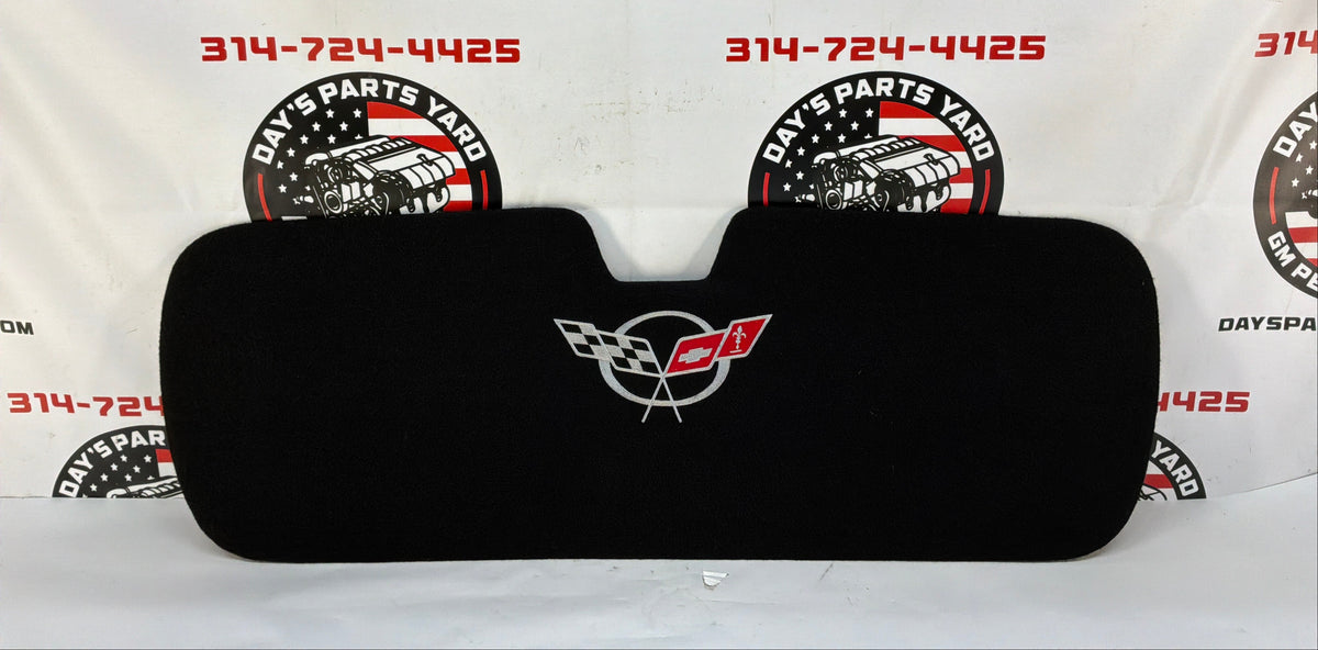 2002 Chevy Corvette Convertible Embroidered Rear Trunk Lid Carpet OEM