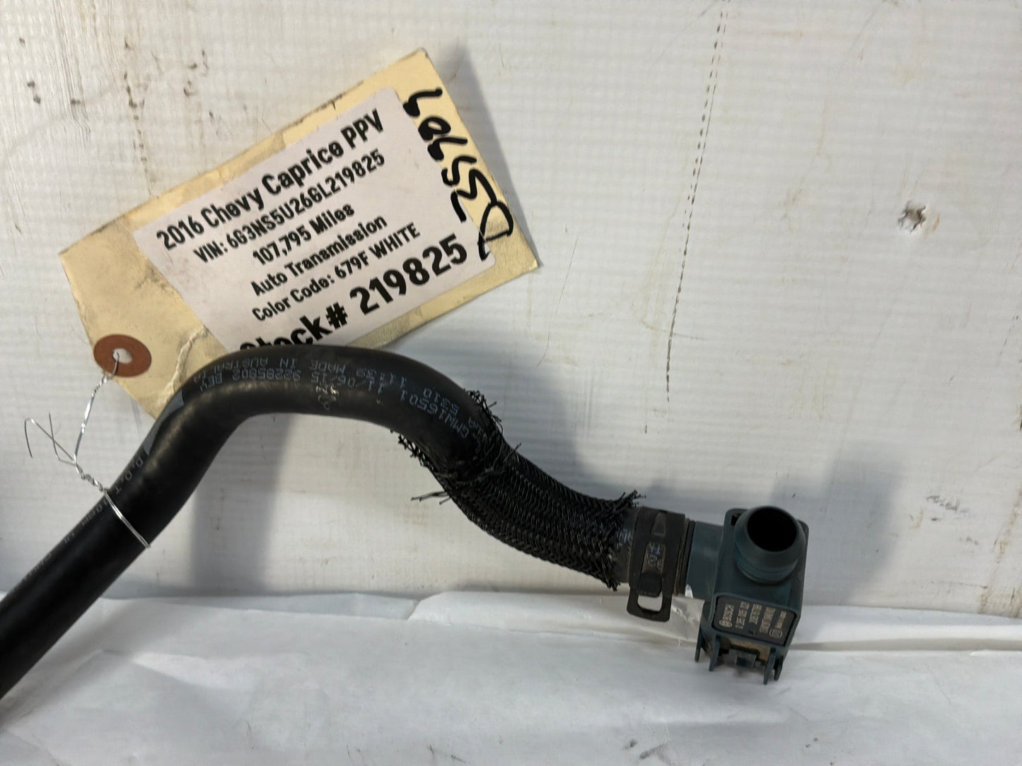 2016 Chevy Caprice PPV Brake Booster Vacuum Hose Line Tube OEM