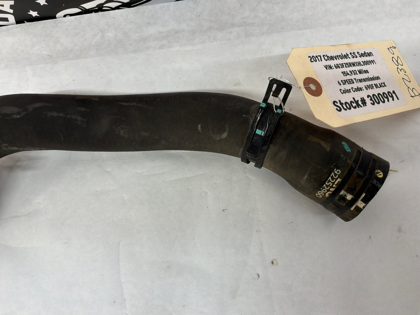 2017 Chevy SS Sedan Lower Radiator Hose OEM