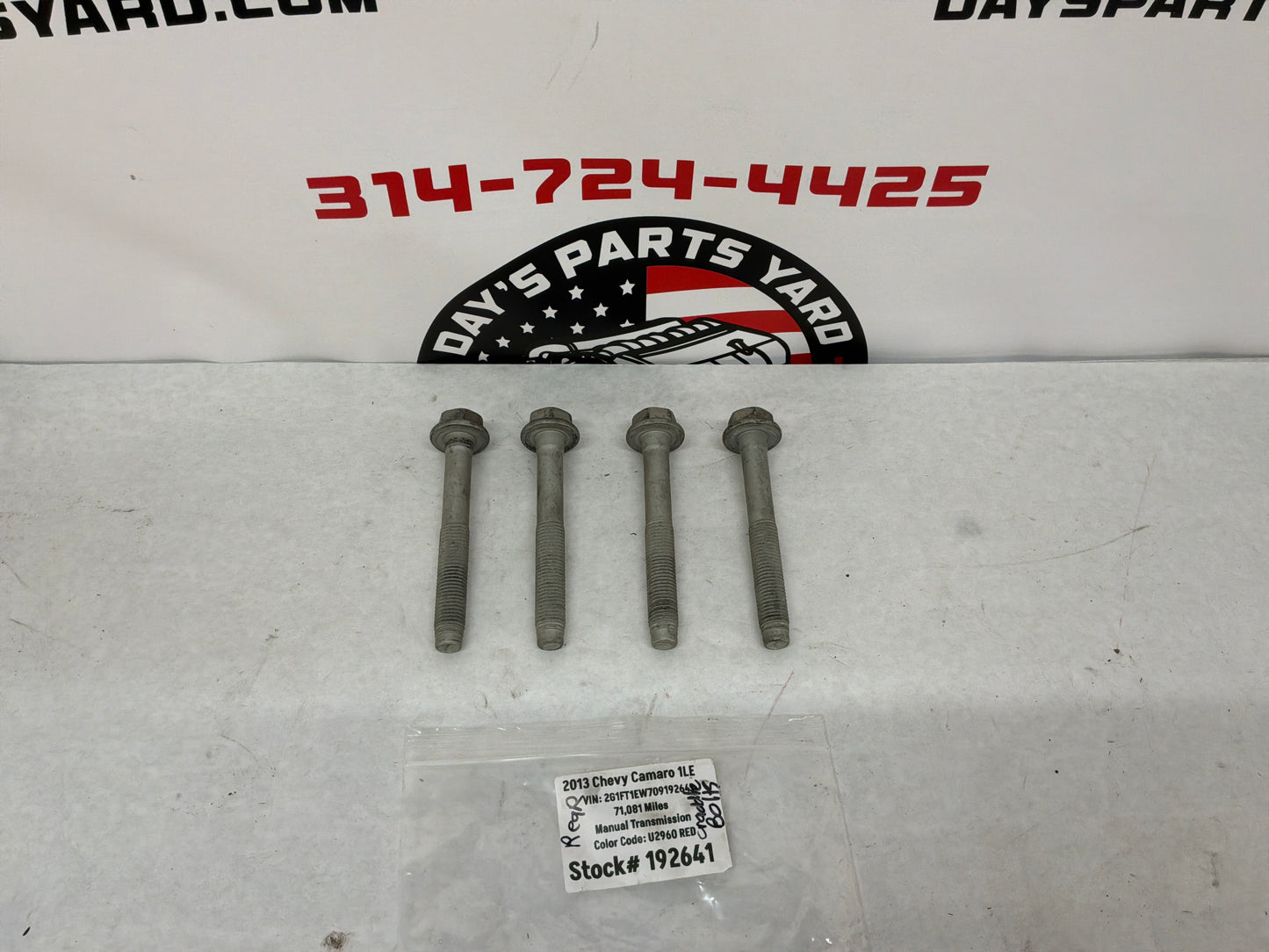 2013 Chevy Camaro 1LE Rear Suspension Cradle K Member Bolts Hardware OEM