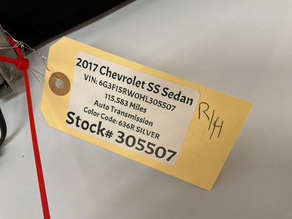 2017 Chevy SS Sedan RH & LH Sunvisors Sun Visors OEM