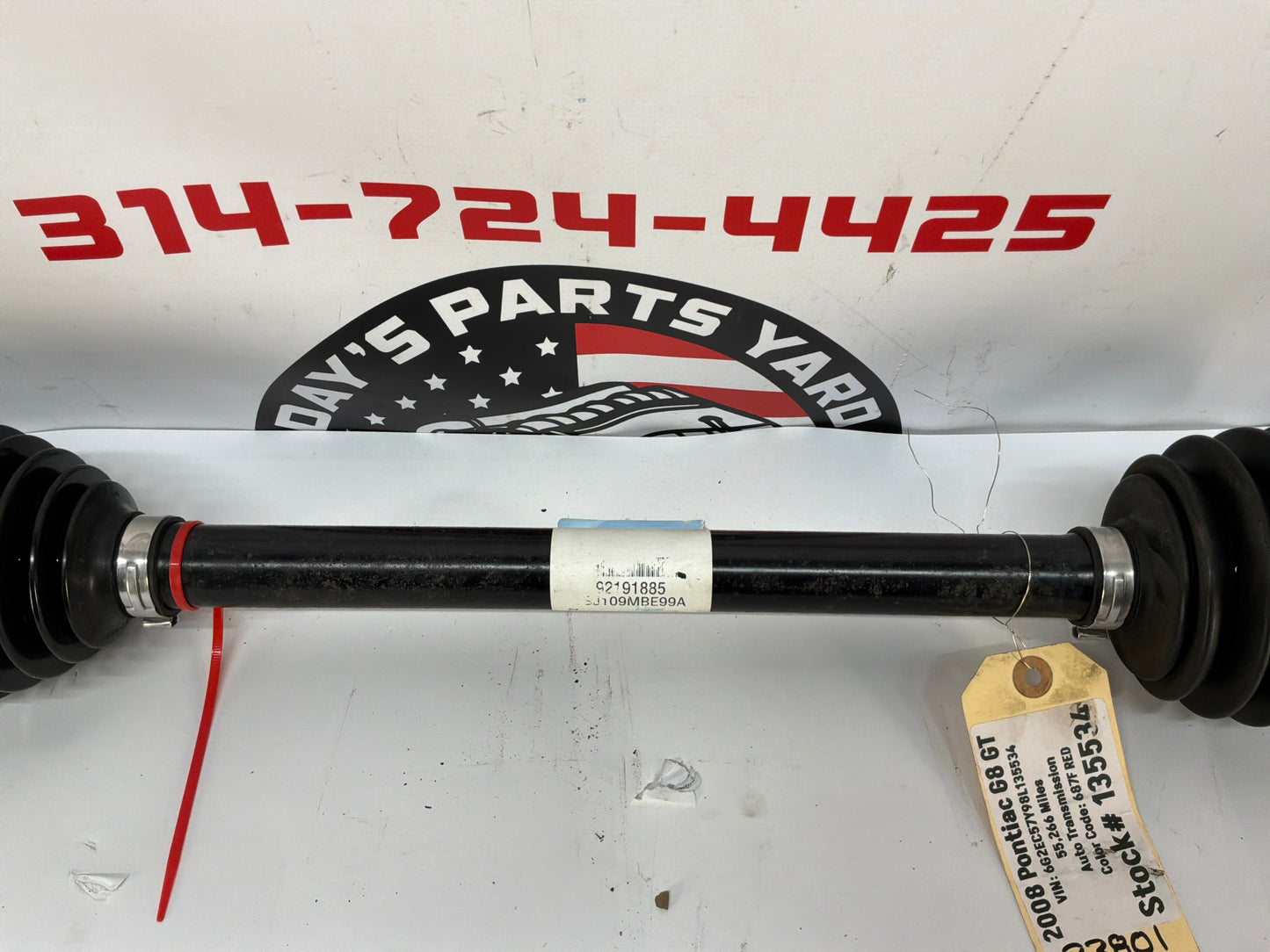 2008 Pontiac G8 GT RH Passenger Rear CV Axle Half Shaft OEM