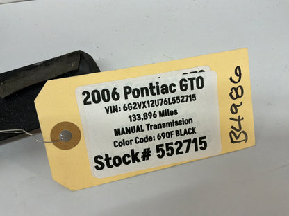 2006 Pontiac GTO RH Passenger Exterior B Pillar Window Trim Cover OEM