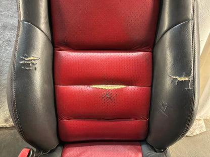 2007 Chevy C6 Corvette Convertible Seats RH & LH Front Seats OEM Red & Black