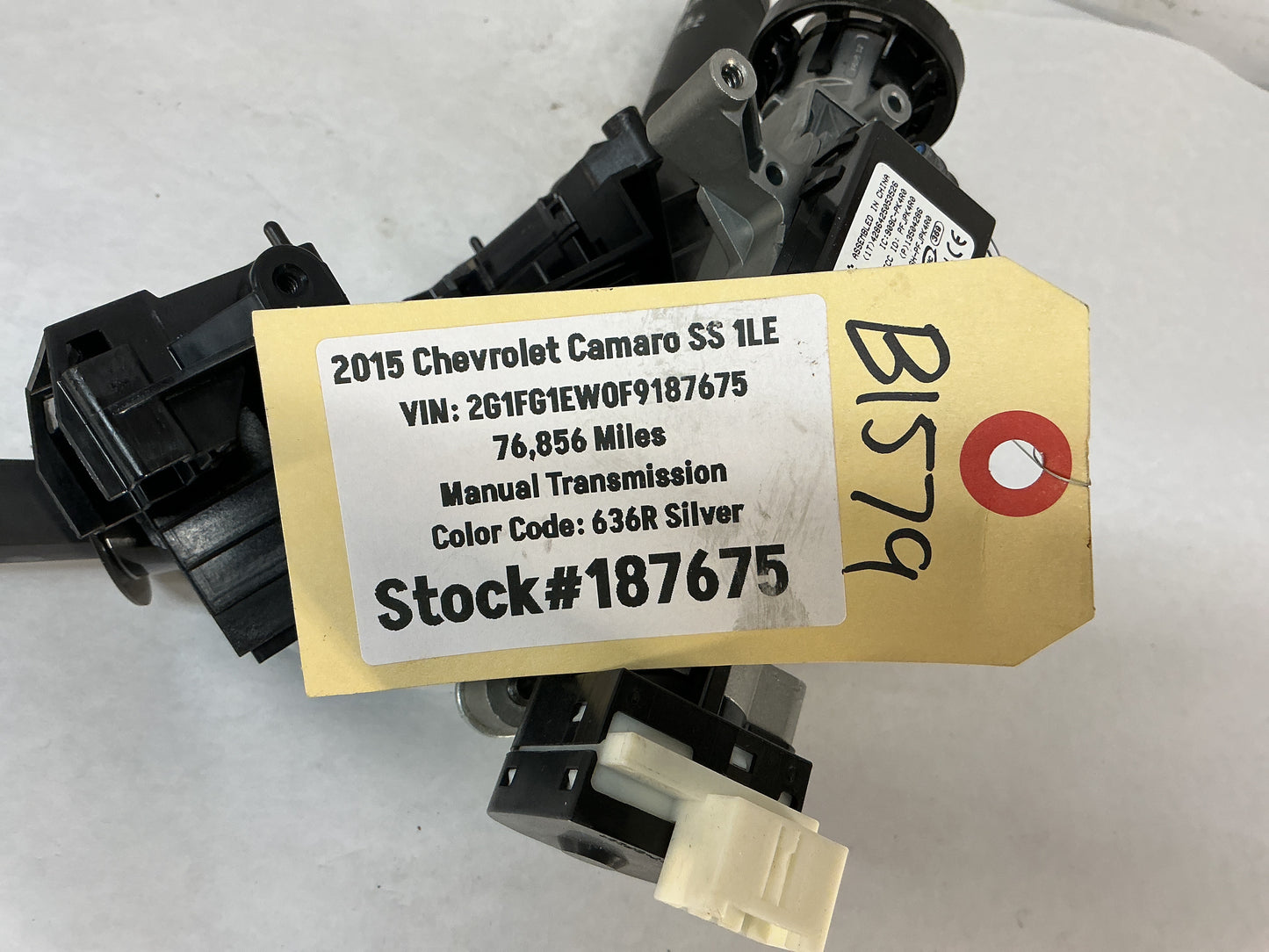 2015 Chevrolet Camaro SS 1LE Steering Column Ignition w/ Key Turn Signal Blinker Wiper Controls Arms OEM