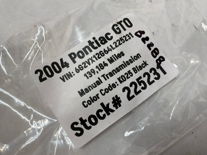 2004 Pontiac GTO Key Fob w Ignition OEM
