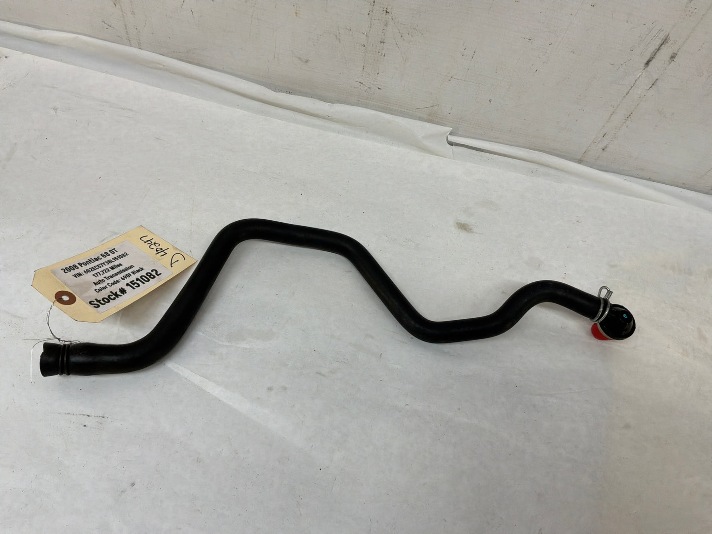 2009 Pontiac G8 GT Brake Booster Vacuum Hose Line Tube OEM
