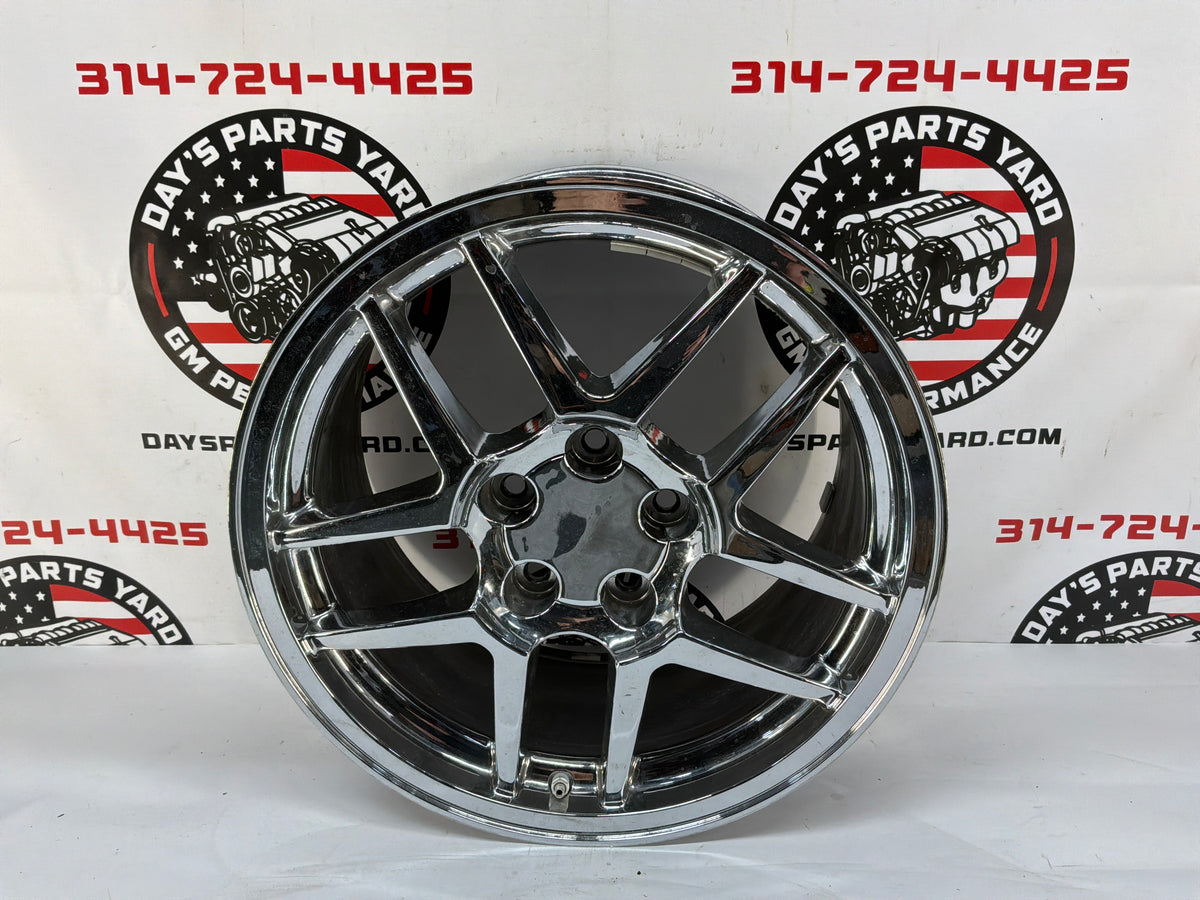 2002 Chevy C5 Corvette Z06 Replica Triple Chrome Rear Wheel Rim 18x9.5