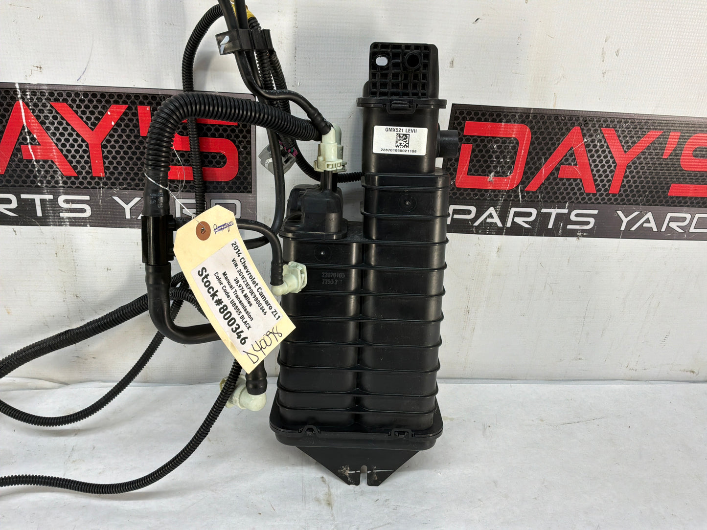2014 Chevy Camaro ZL1 Charcoal Canister Evap Lines Hoses Tubes Fuel Tank Wire Wiring Harness