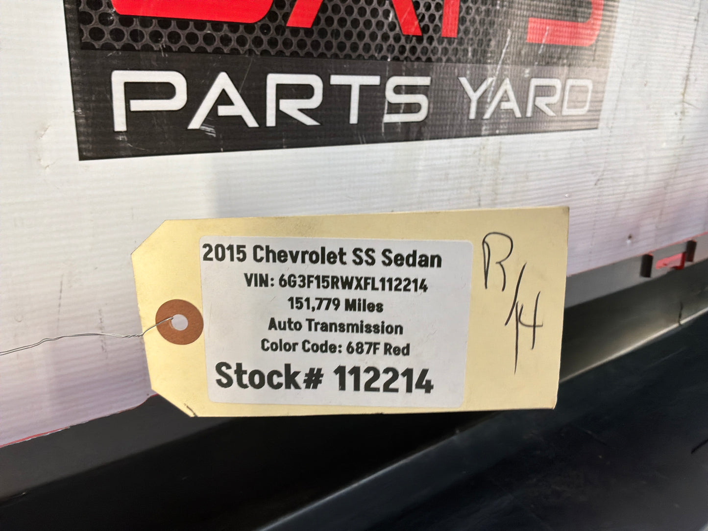 2015 Chevy SS Sedan RH Passenger Rocker Molding Side Skirt Panel Trim Red OEM
