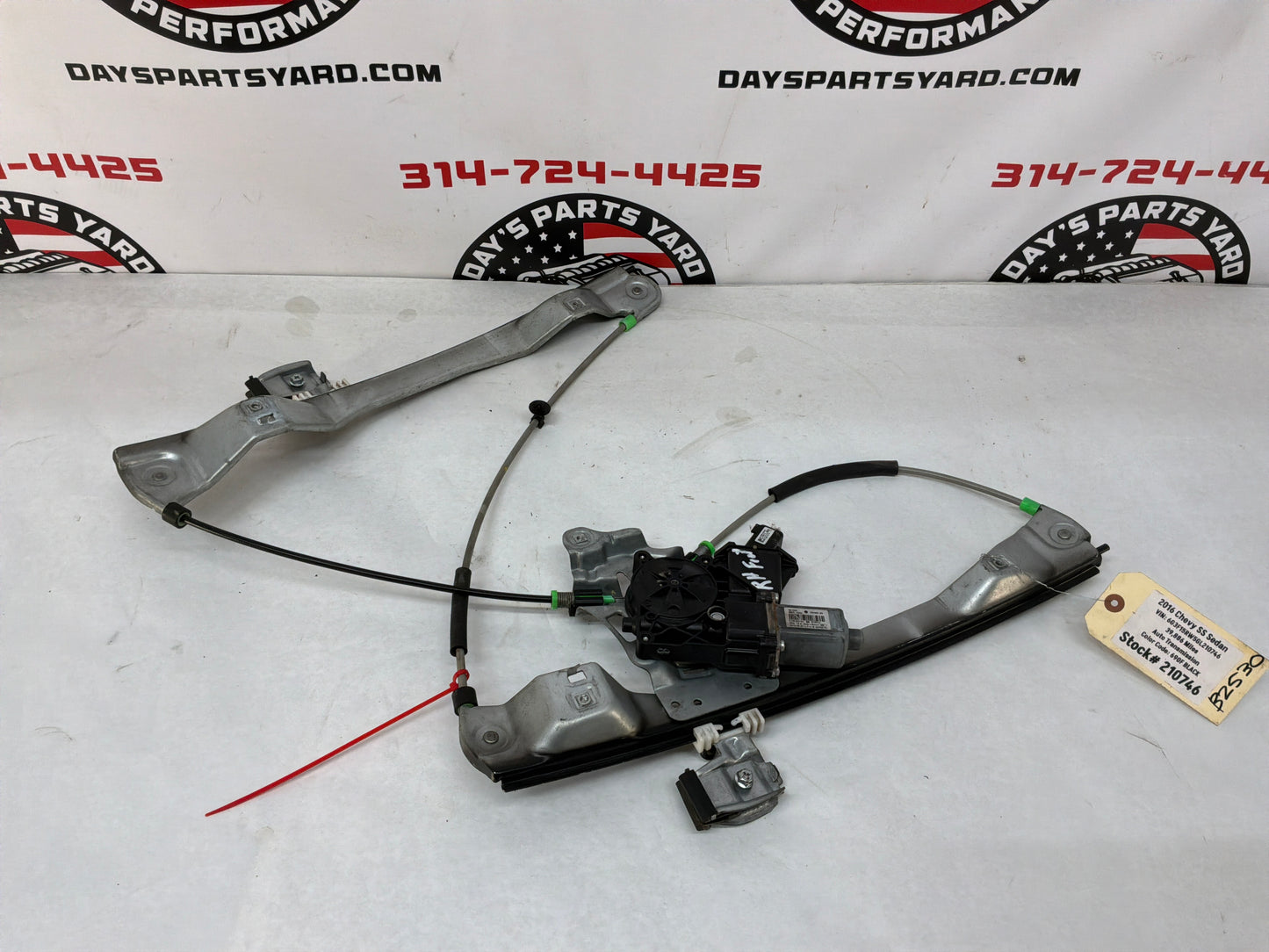 2016 Chevy SS Sedan RH Passenger Front Window Regulator Motor OEM