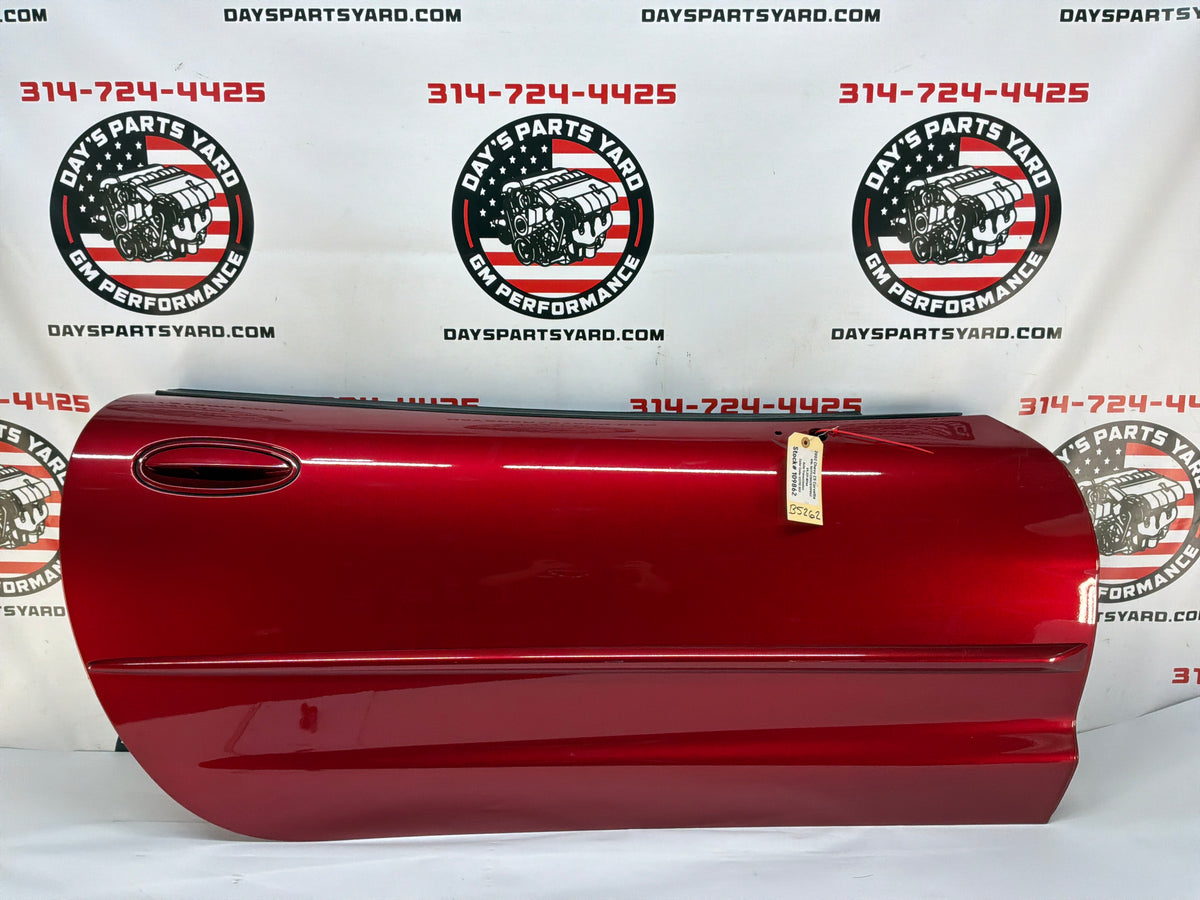 2002 Chevy C5 Corvette RH Passenger Interior Door Panel Red OEM