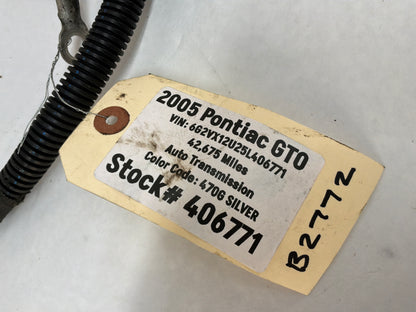 2005 Pontiac GTO Starter Alternator Positive Negative Battery Cable Wire Wiring Harness OEM