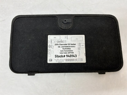 2014 Chevy SS Sedan Battery Stowage Access Hole Door Felt Trim Cover OEM