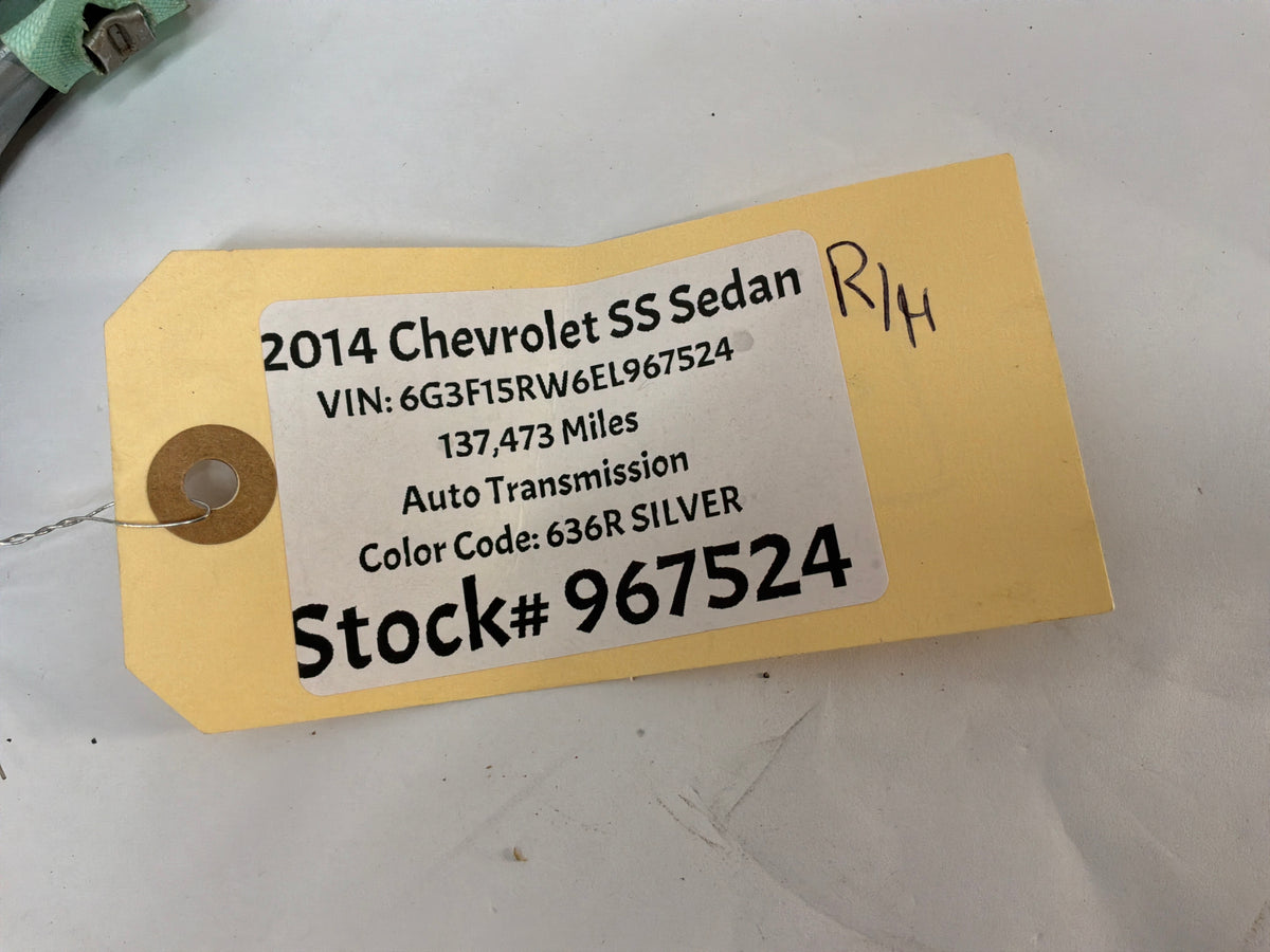 2014 Chevrolet SS Sedan RH & LH Roof Side Rail Curtain Airbag Air Bag Set OEM