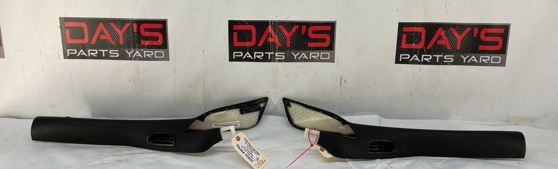2005 Chevy C6 Corvette RH & LH Interior A Pillar Trim Panels Black OEM - Day's Parts Yard