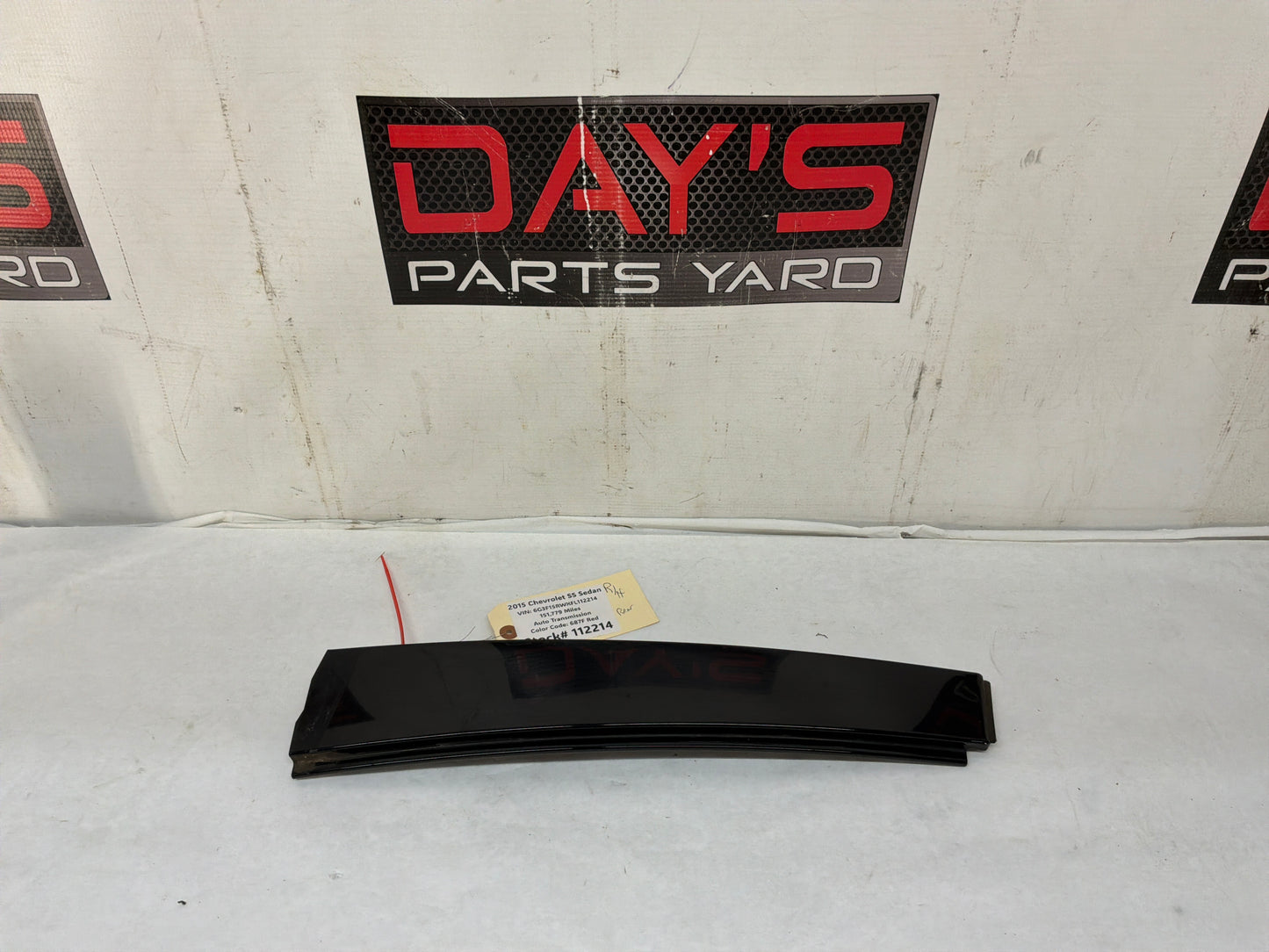 2015 Chevy SS Sedan Rear RH Passenger Door Rear Pillar Post Trim Black OEM