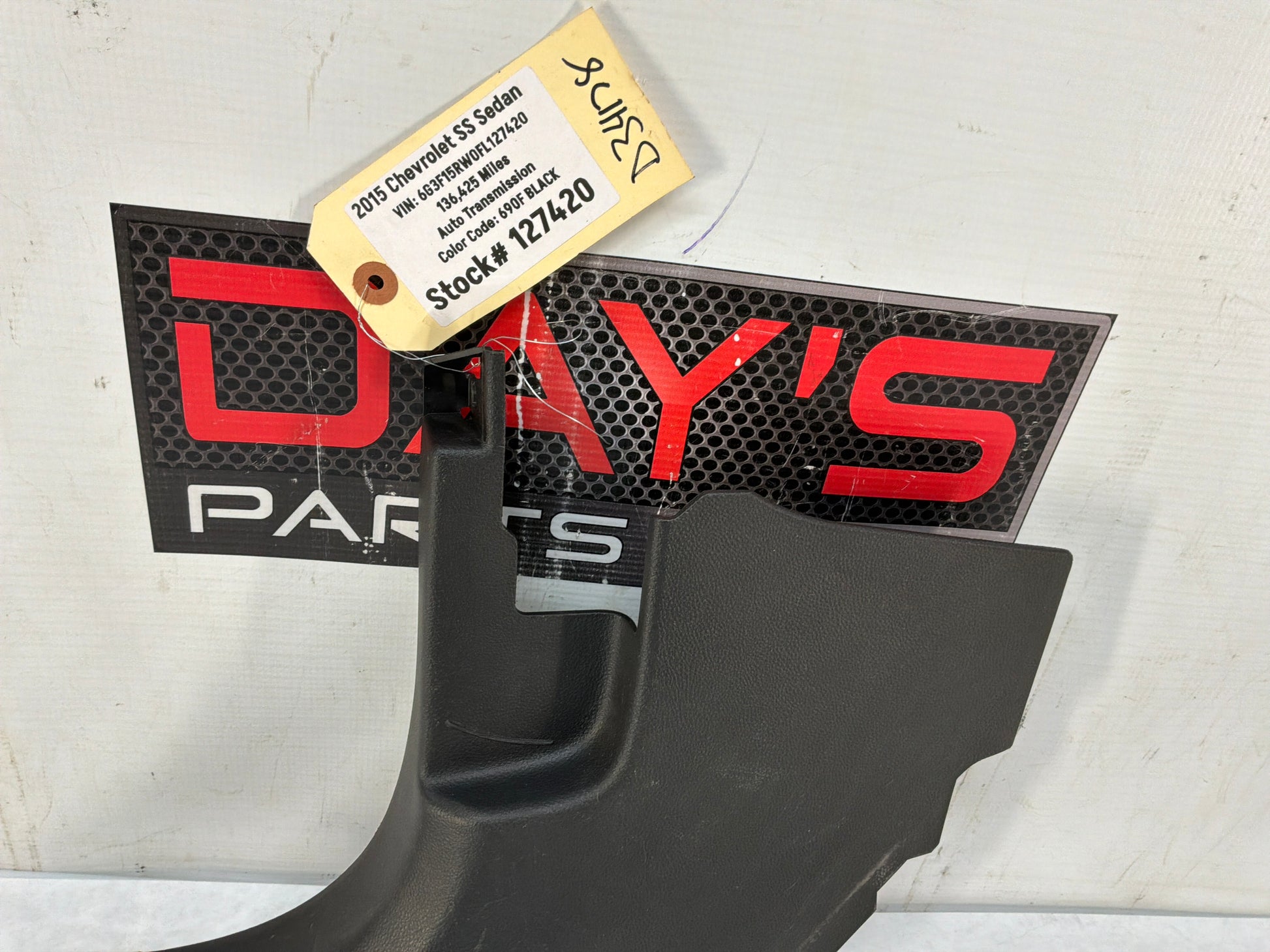 2016 Chevy SS Sedan LH Driver Front Interior Kick Panel Trim Sill OEM - Day's Parts Yard