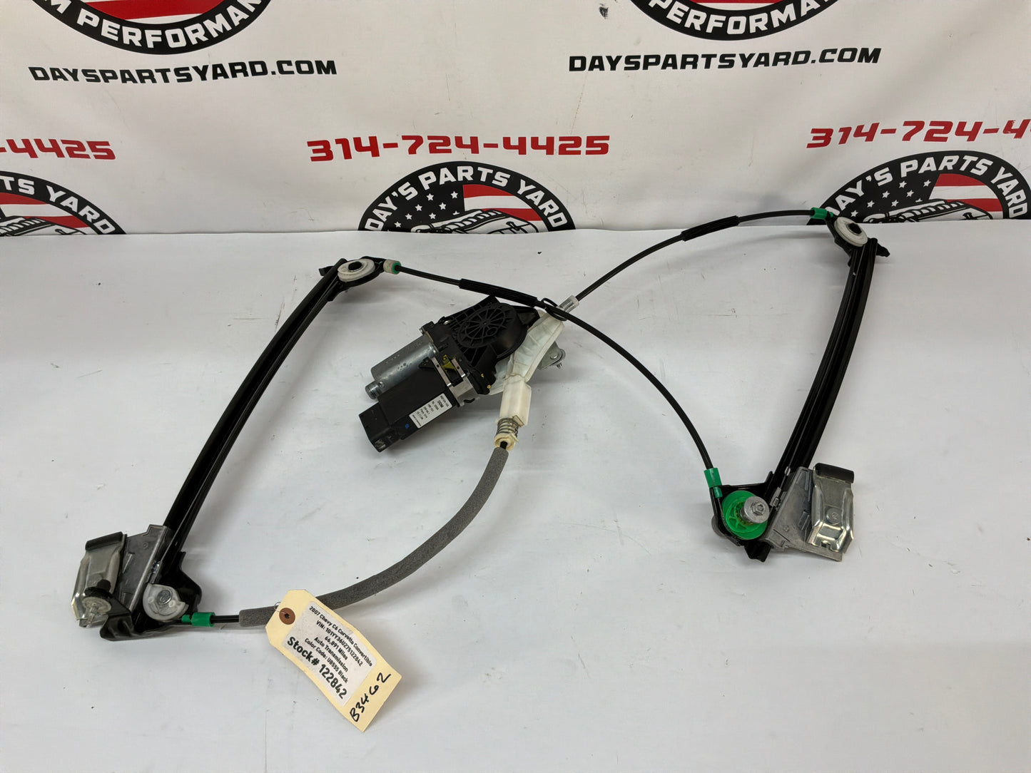 2007 Chevy C6 Corvette Convertible LH Driver Front Window Regulator w/ Motor OEM