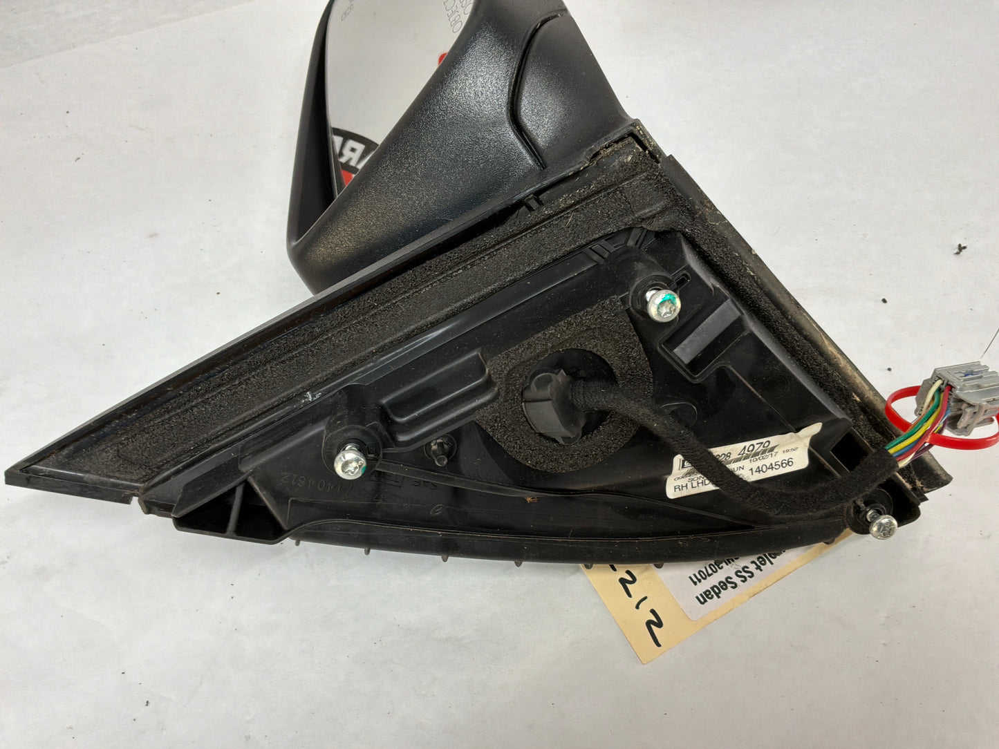 2017 Chevy SS Sedan RH Passenger Exterior Out Side Mirror Gray OEM