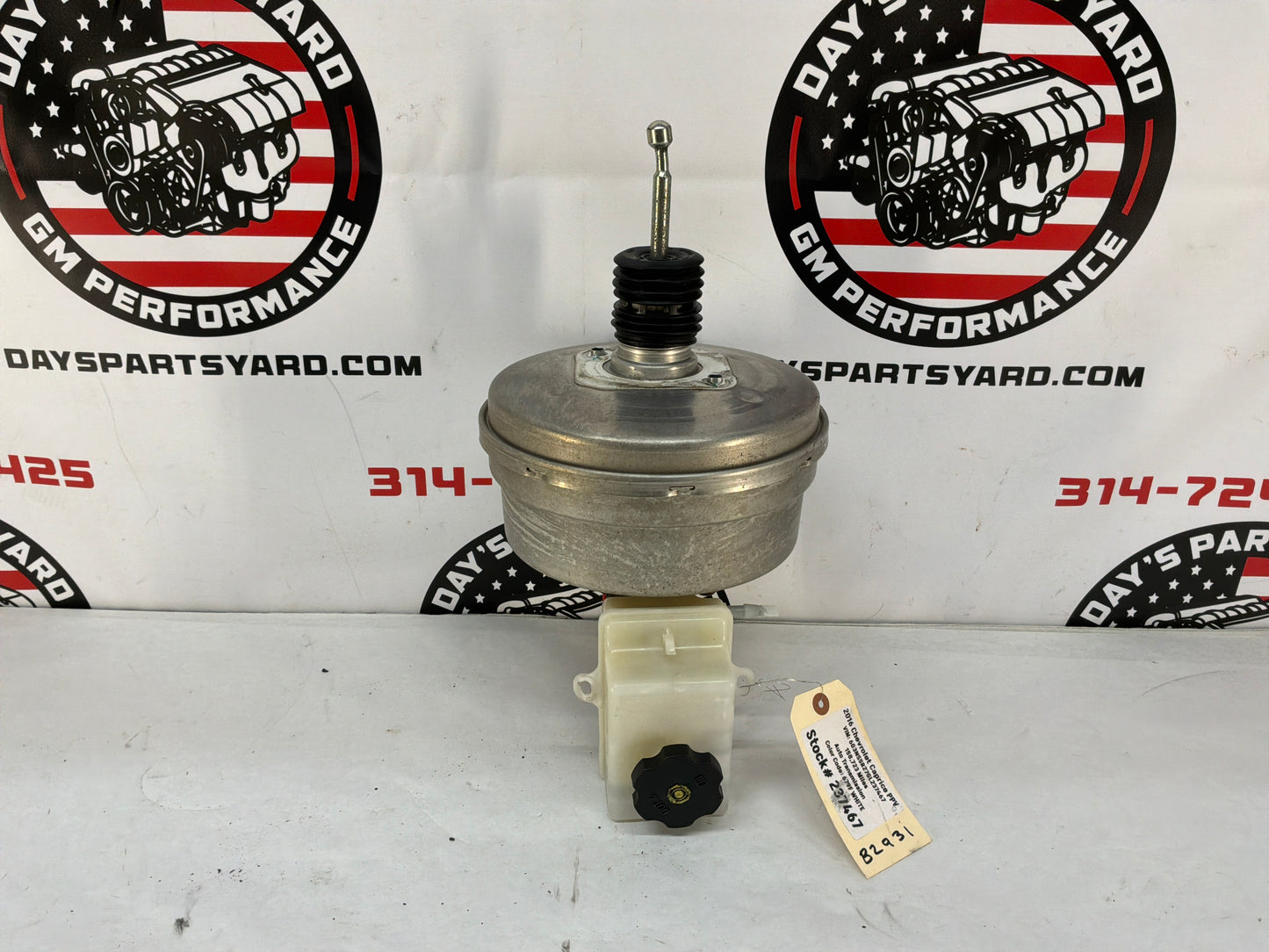 2016 Chevy Caprice PPV Brake Booster Master Cylinder Reservoir Assembly OEM